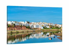 Panorama of Azemmour on the bank of Oum Er-Rbia River in Morocco