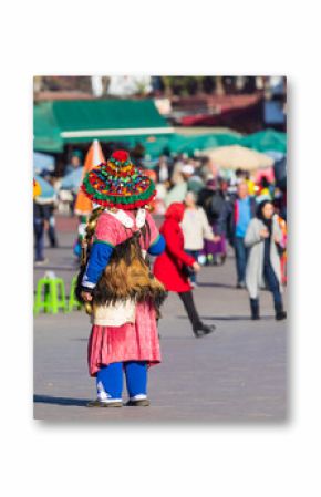 Colorful water bearer in Marrakech, Morocco.