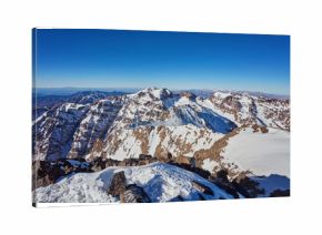 View on Jebel Toubkal in the High Atlas Mountains, highest peak in North Africa and Arab World