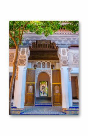  Exterior the beautiful Bahia palace  in Marrakech, Morocco, Africa.