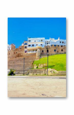 Ancient fortress and residential houses in Medina. Tangier, Morocco