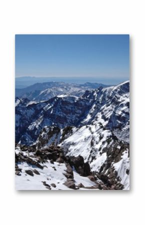 View from the top of the mt Toubkal. Morocco. High-Atlas.