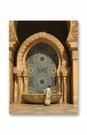 Fountain by the Hassan II Mosque in Casablanca, Morocco