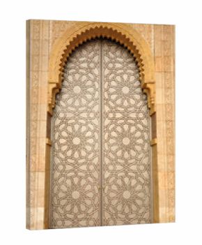 Door in Hassan II Mosque in Casablanca, Morocco