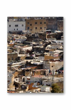 Aerial view over the medina of Fes, Morocco