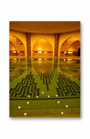 Bathing pool inside of Hammam turkish bath