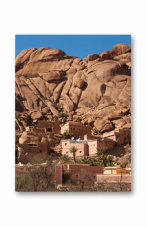 Village near Tafraout,  in the Anti-Atlas mountains in Morocco.