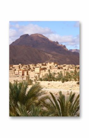 Un village dans l'anti-atlas dans la région de Tata au Maroc
