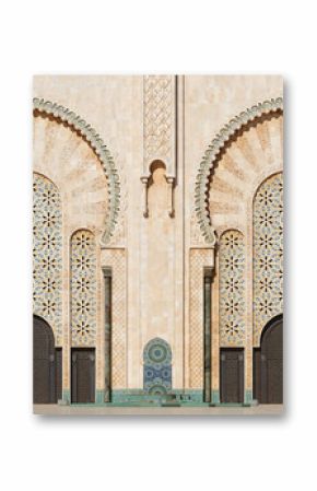 Morocco. Detail of Hassan II Mosque in Casablanca