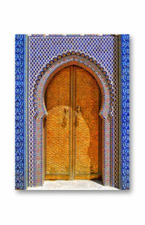 The ornamented golden door, Fes, Morocco