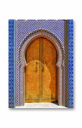 The ornamented golden door, Fes, Morocco