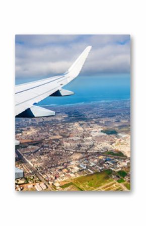 Aerial view of Casablanca from a landing airplane