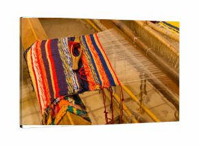 traditional carpet loom in morocco