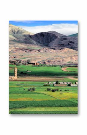 Landscape in the plains of Fez in Morocco
