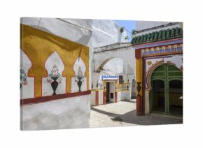  View of the entrance of a mosque in Tetouan, Morocco