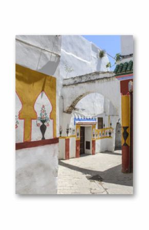  View of the entrance of a mosque in Tetouan, Morocco