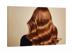 a woman with long shiny hair