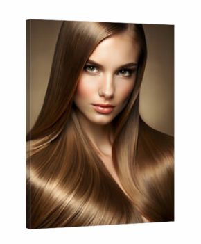 portrait of a beautiful woman with long hair for haircare campaign