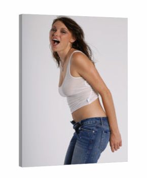 Beautiful young woman in jeans