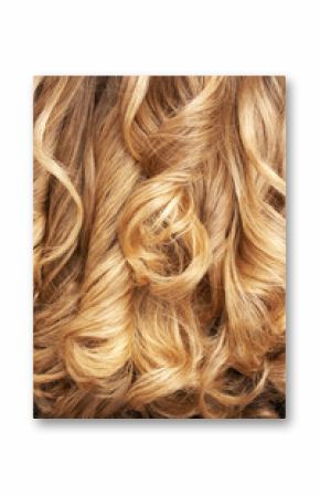 close-up of curly blond hair