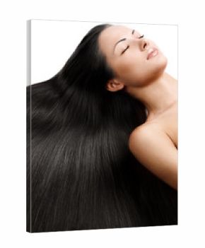 brunette woman with healthy long hair