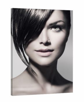 Stylish Fringe. Teenage Girl with Short Hair Style