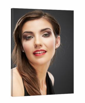 Close up portrait of beautiful young woman face