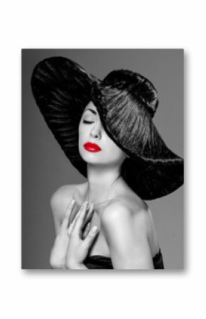 magnificent woman in a hat