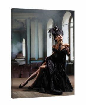 elegant lady with luxurious hairstyle