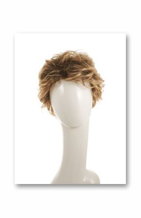 Hair wig over the mannequin head