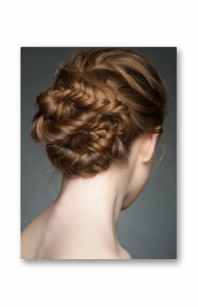 Woman with braid hairdo