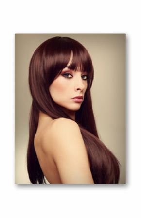 Beautiful woman with long hair. Art closeup portrait