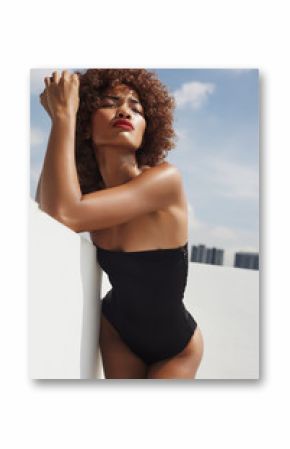 Erotic glamour in hot day