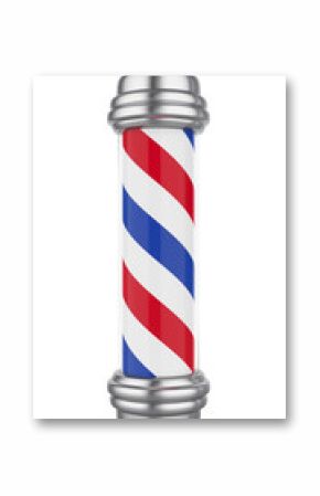 Classic Barber Shop Pole Isolated