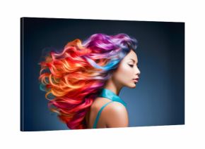 Fashion-forward and bold, this woman rocks her dyed hair and unique style with flair and grace.