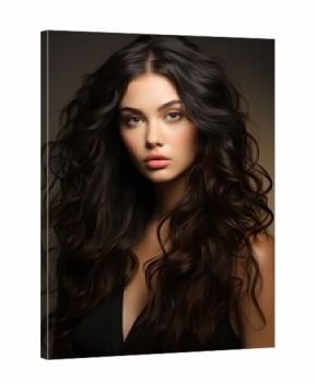 A young woman with beautiful hair, generative AI