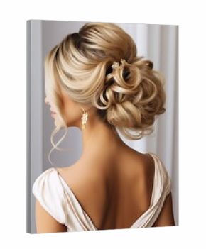 elegant hairstyle of bride