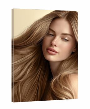 Beautiful woman with healthy shiny long hair