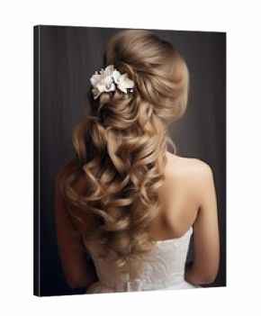 elegant hairstyle of bride
