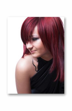 The girl with red hair