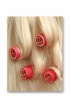 hair in hair curlers