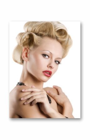the blond with jewellery