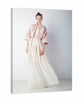 Beautiful attractive supermodel - young woman in fashion dress