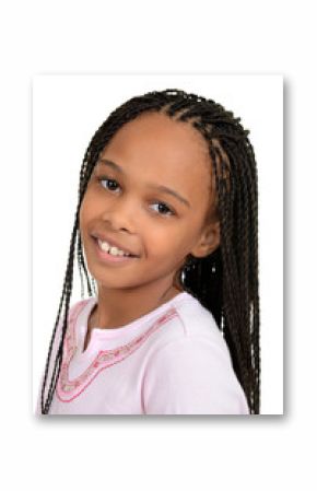 Closeup young african female child