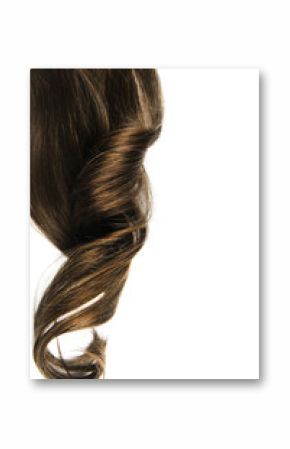 Long brown curl isolated