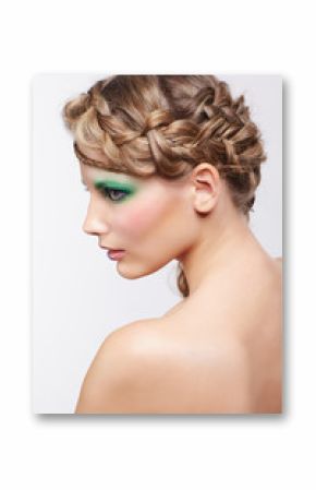woman with creative hairdo