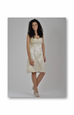 Portrait of a beautiful woman dressed as a bride