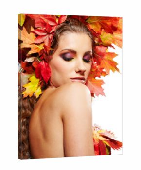 Beautiful autumn women.