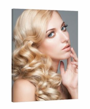 Girl with hairstyle and makeup