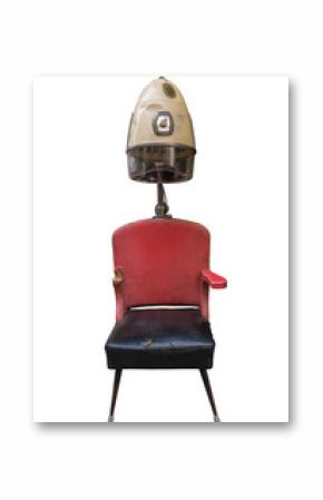 Vintage Retro Barber Hair Dryer And Chair